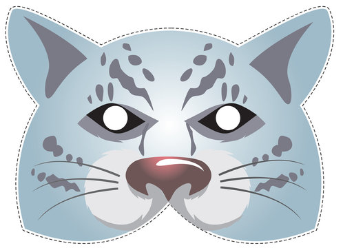 mask of snow leopard