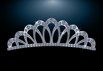 Silver diamond diadem for princess © CaroDi