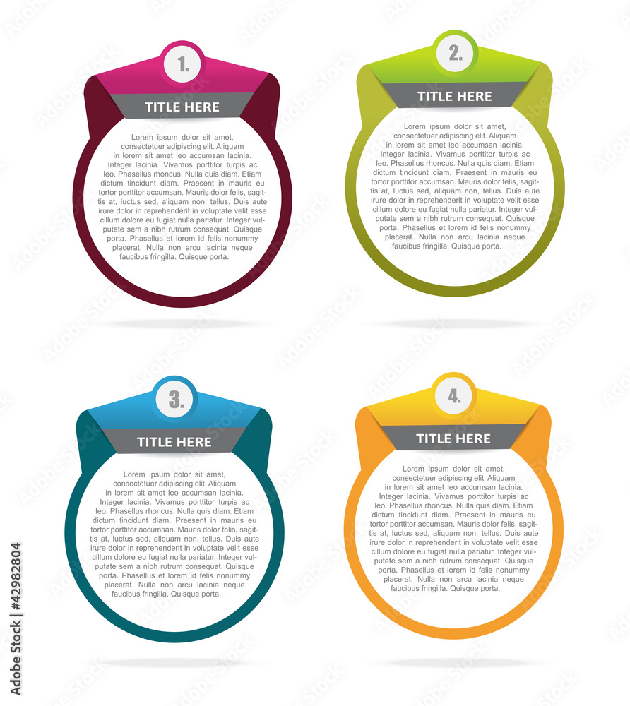 Poster abstract vector set of four banners background