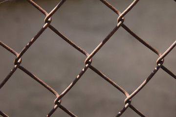 Fototapeta premium Rusty iron grid as a background