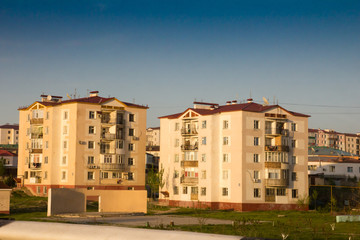New microdistrict in Kazakhstan. Shymkent  . Nursat