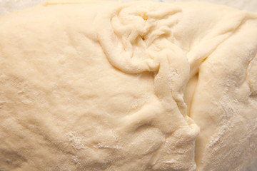 cooking of the dough in the kitchen