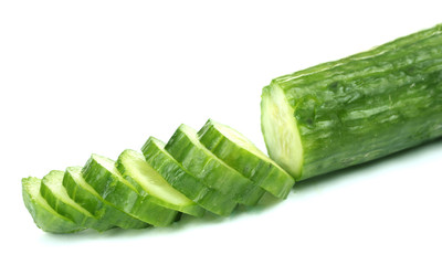 fresh cucumber isolated on white