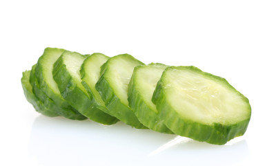 fresh cucumber isolated on white