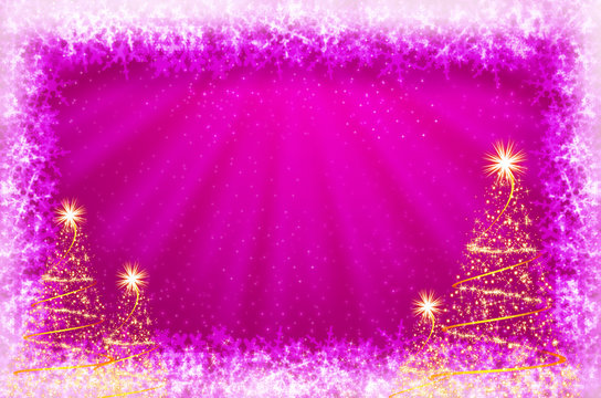 pink christmas Seamless Pattern with snowflakes