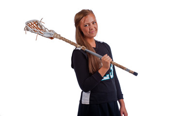 Girl lacrosse player