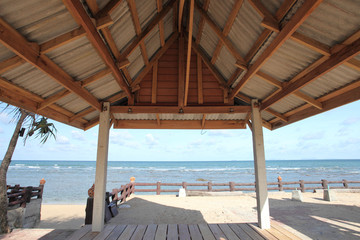 hut with beach