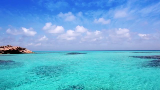 Es Calo de San Agusti port in Formentera island