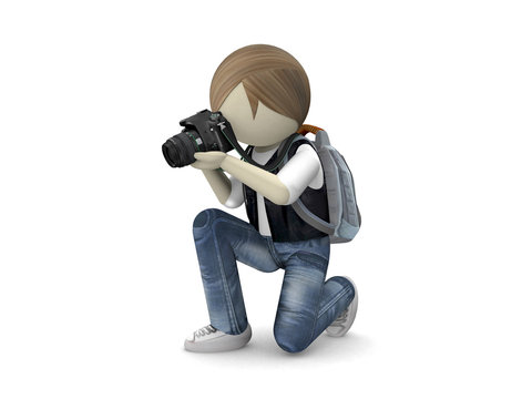 3D Photographer With Camera