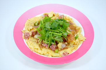 omelet with sour pork