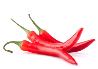 Deurstickers Hete rode chili of chilipeper © Natika