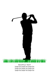 Vector Golfer Silhouettes