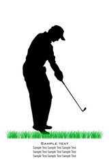 Vector Golfer Silhouettes