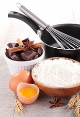 flour with ingredients