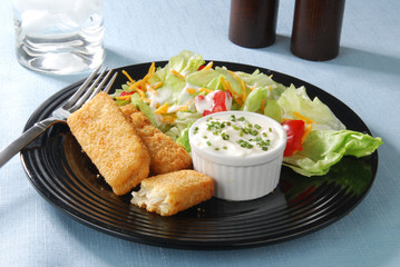Fish and salad