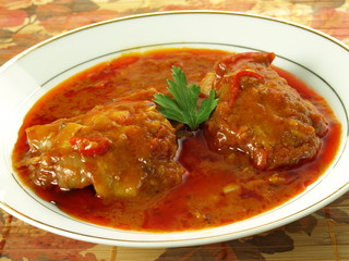 Spicy chicken with cabbage