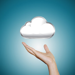 hand with cloud icon
