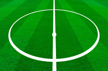 Obraz premium soccer ball on the green grass field