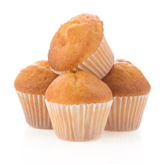 muffin cakes isolated on white