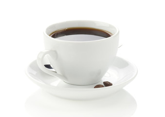 cup of coffee isolated on white