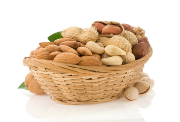 set of nuts isolated on white