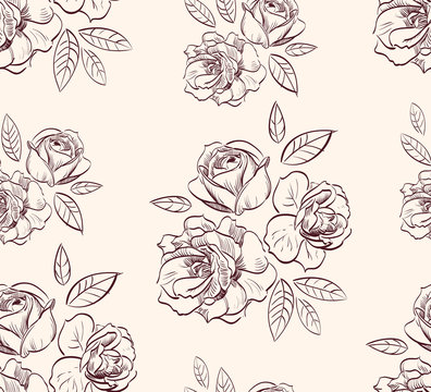 vintage floral rose  background