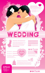 wedding infographic vector set