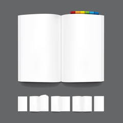 book blank page template for design.Vector
