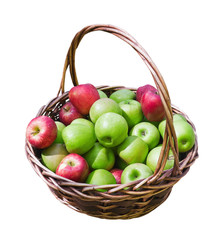 Basket of fresh ripe apples