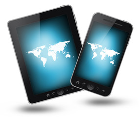 Tablet pc and mobile phone