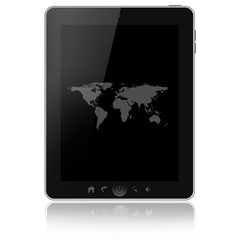 Tablet pc isolated on white background