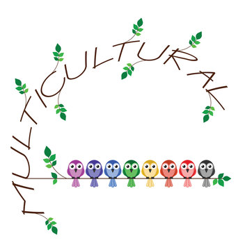 Multicultural twig text representing diversity