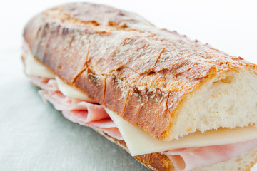 sandwich of ham and cheese