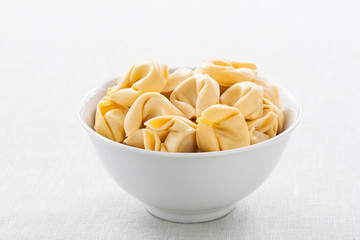 bowl of raw tortellini