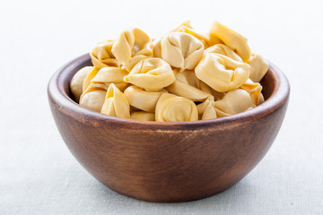 bowl of raw tortellini