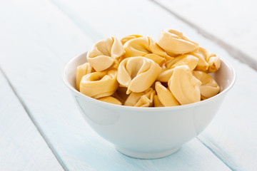 bowl of tortellini raw