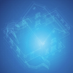 Urban Blueprint (vector). Architectural background
