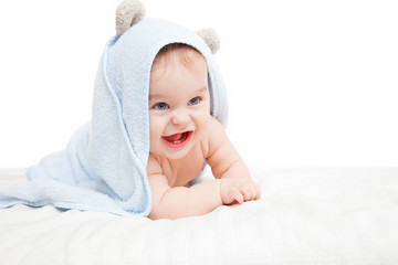 Cute crawling baby