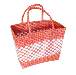 hand craft plastic basket isolated white