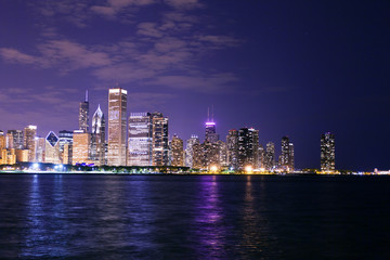 Fototapeta na wymiar Chicago nocą