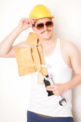 Handwerker mit Schnautzer