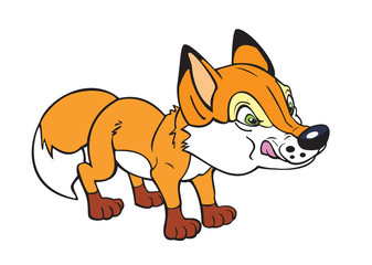 childish fox isolated picture