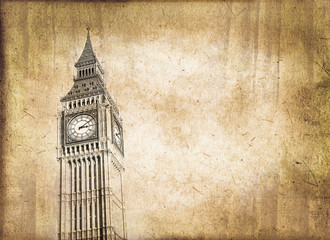 Obraz premium Big Ben vintage - London, UK