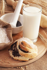ingredients for the baking of bread