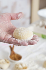 The ball of dough in your hand cook
