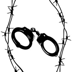 Barbed wire is the handcuffs