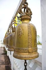 Bells in a buddhist temple of Thailand