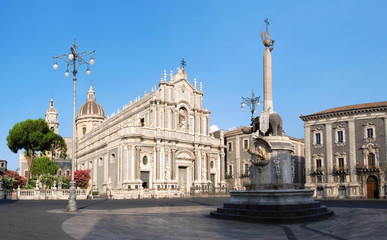 Catania Saint Agatha's Cathedral in Sicily - obrazy, fototapety, plakaty