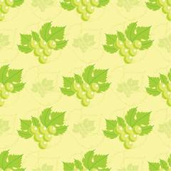 Seamless grapes pattern