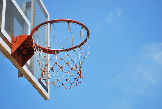 Stock Photo: A basket ball hoop
